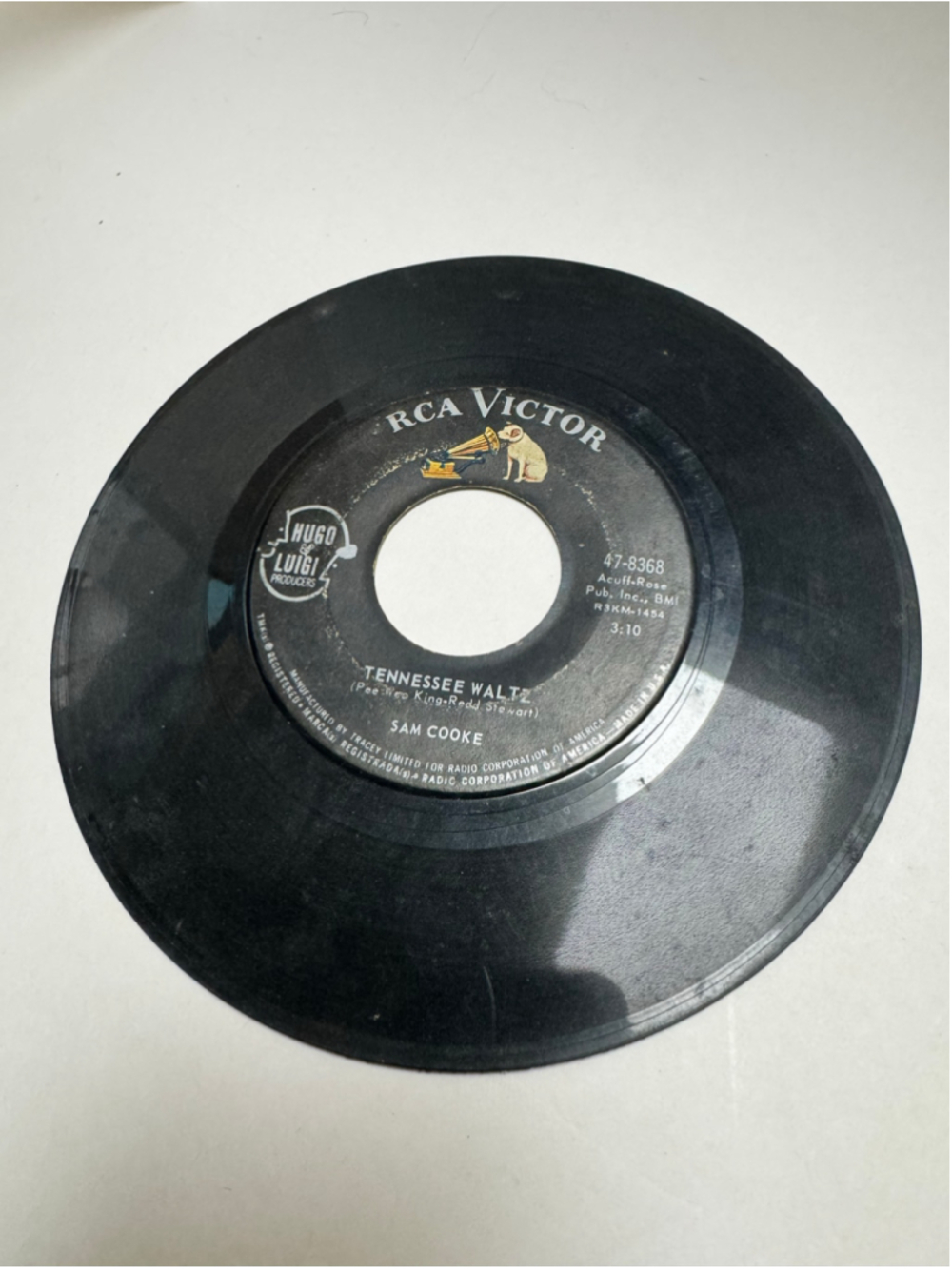 1964 Sam Cooke Tennessee Waltz / Good Times 45 RPM Vinyl Record